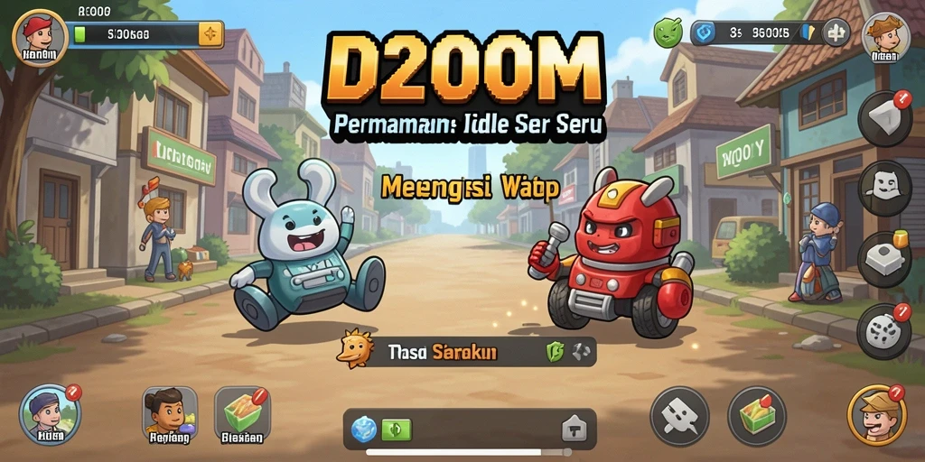 Screenshot D200M menampilkan gameplay Idle yang menarik dan menghibur.