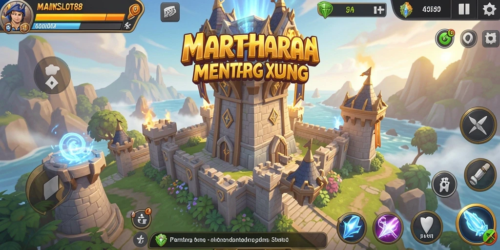 Tangkapan layar MAINSLOT88 memperlihatkan aksi seru dalam gameplay Tower Defense.