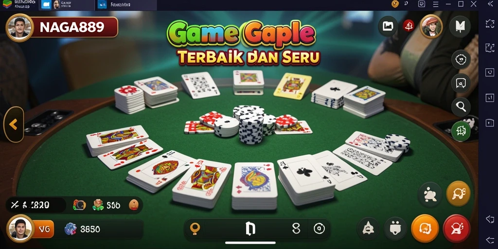 Tampilan menarik dari NAGA889 saat bermain Gaple online.
