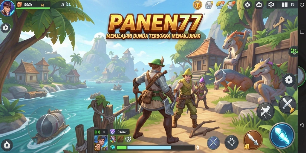 Gameplay menakjubkan dalam dunia terbuka PANEN77 yang luas.