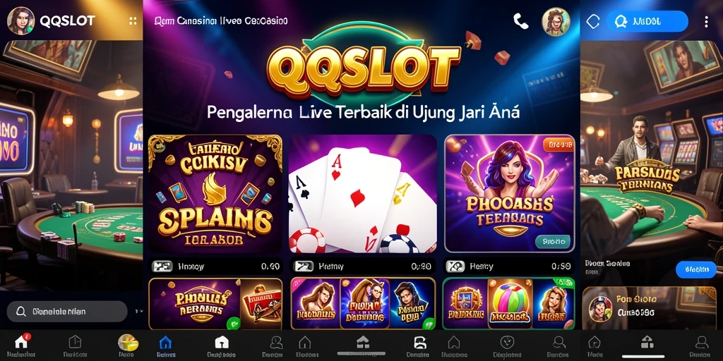 Screenshot gameplay QQSLOT menunjukkan aksi Live Casino yang mendebarkan.