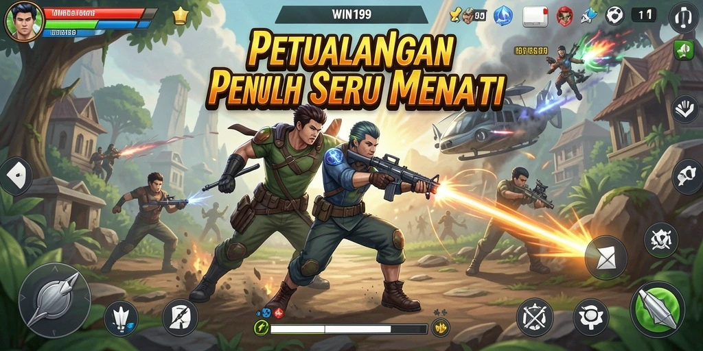 Tangkapan layar gameplay action penuh ketegangan dan strategi.