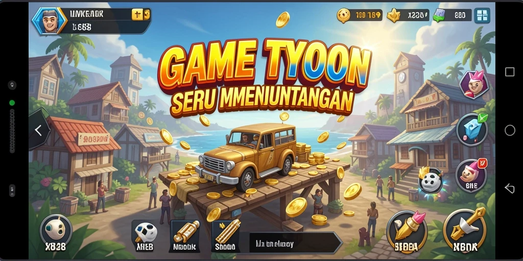 Tampilan gameplay X88 dengan aset bisnis yang berkembang.