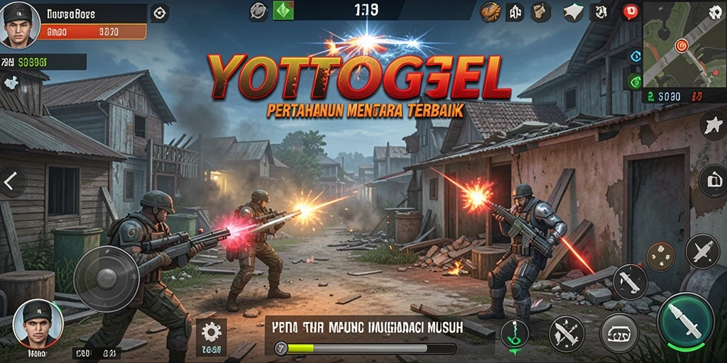 Gameplay seru YOTOGEL dengan pertahanan menara yang strategis.